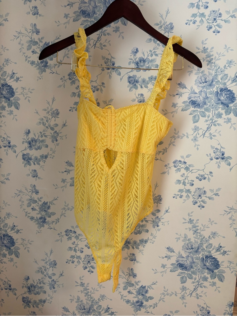 Urban Outfitters Yellow Lace Bodysuit